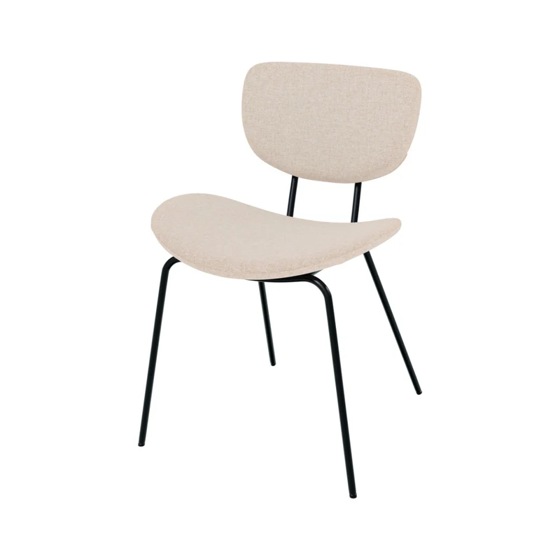 Chaise Verner en tissu beige (lot de 2)
