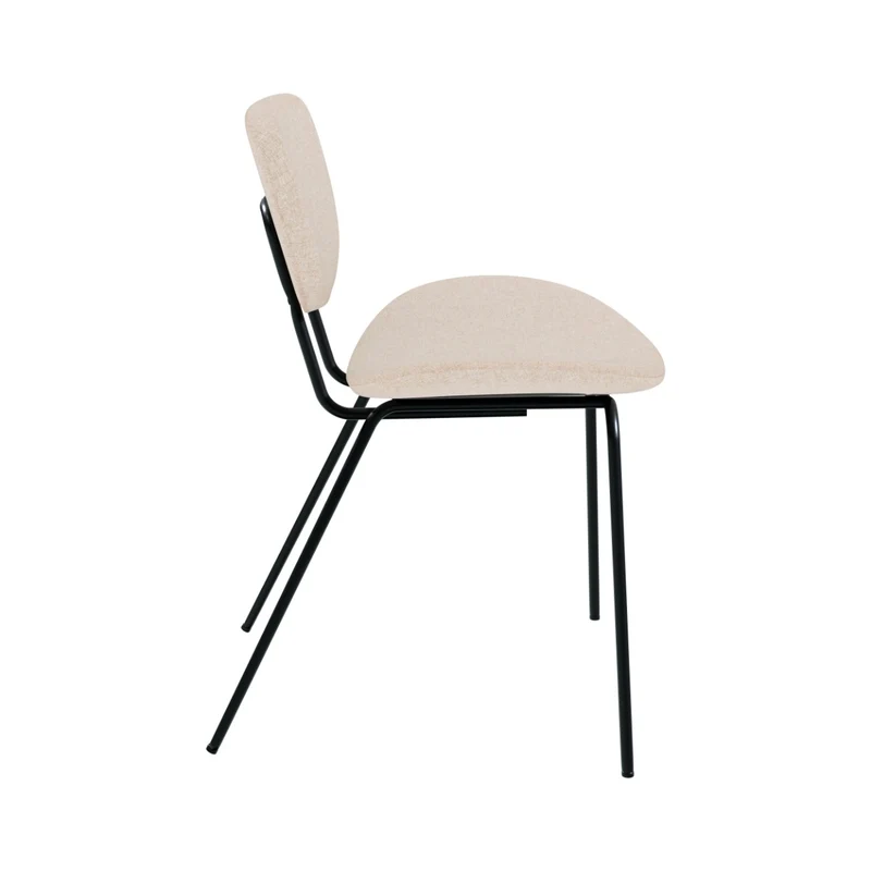 Chaise Verner en tissu beige (lot de 2)