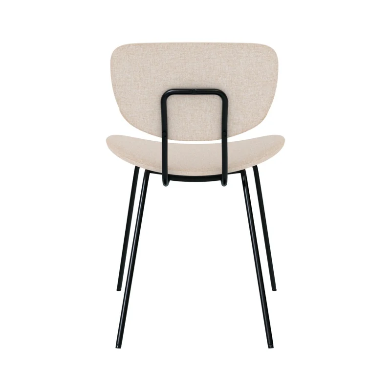 Chaise Verner en tissu beige (lot de 2)