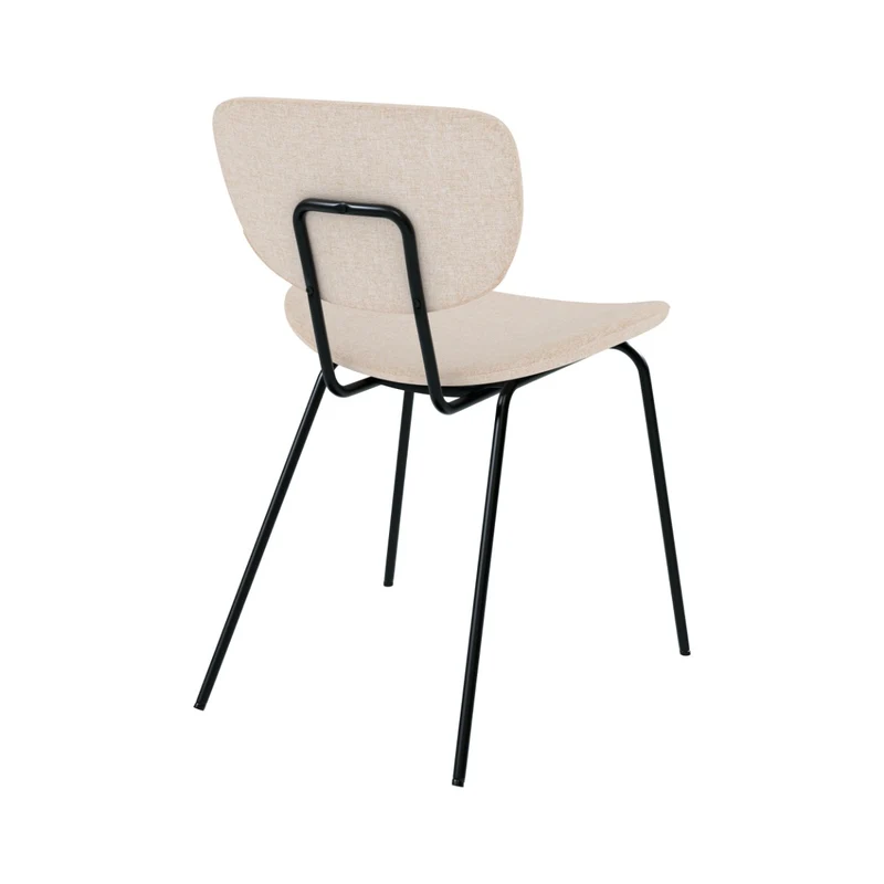 Chaise Verner en tissu beige (lot de 2)