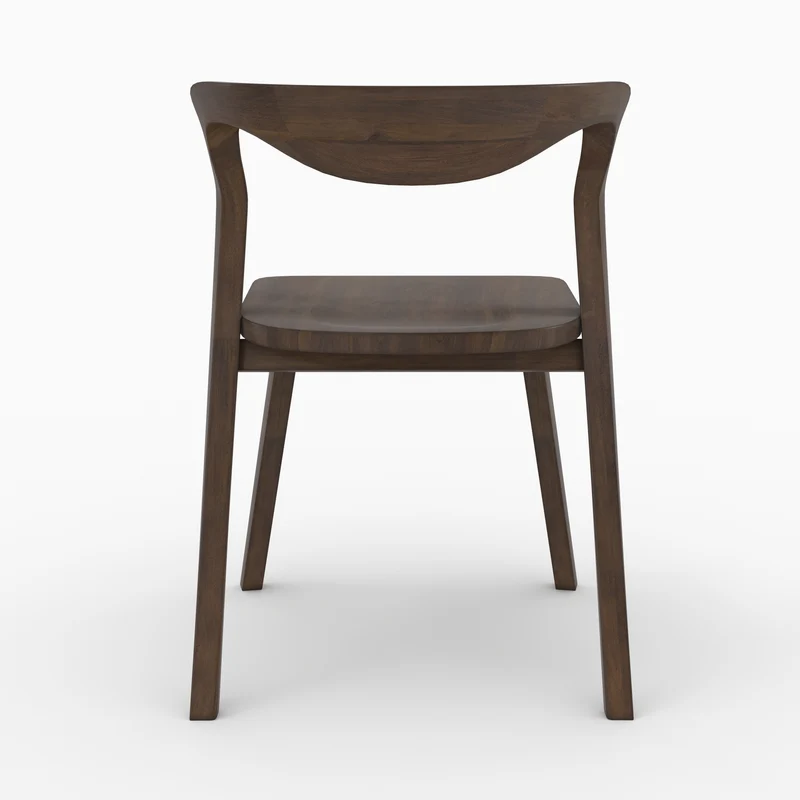Chaise Vega en bois d'hévéa foncé