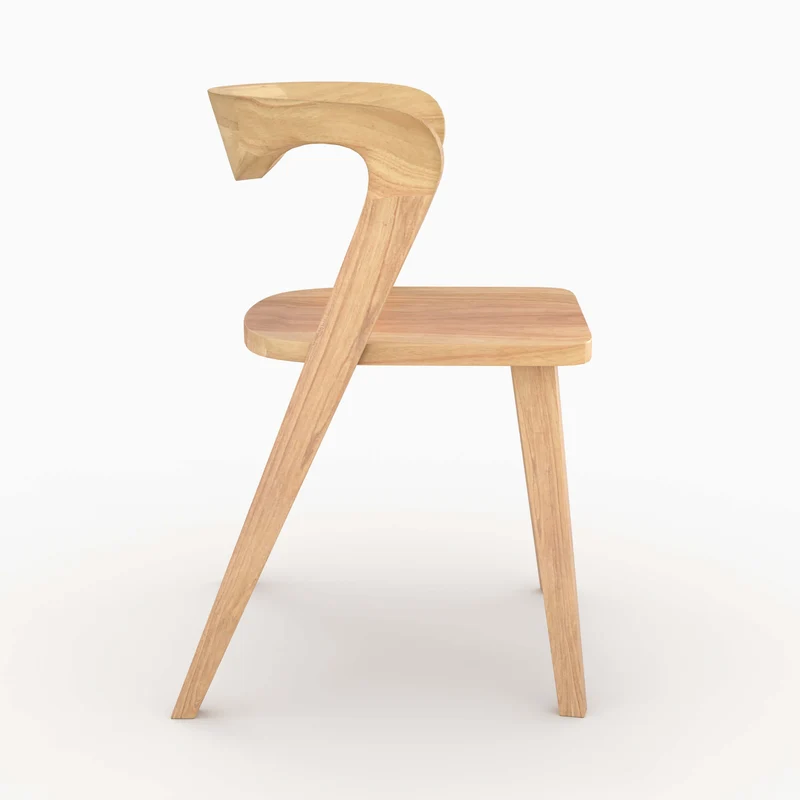 Chaise Vega en bois d'hévéa clair