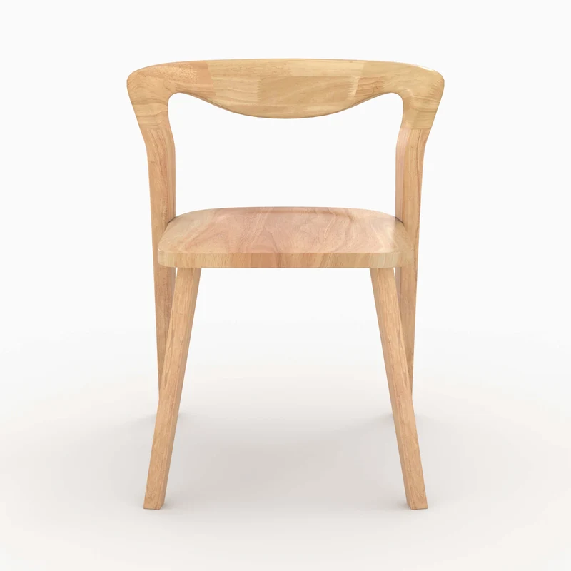 Chaise Vega en bois d'hévéa clair