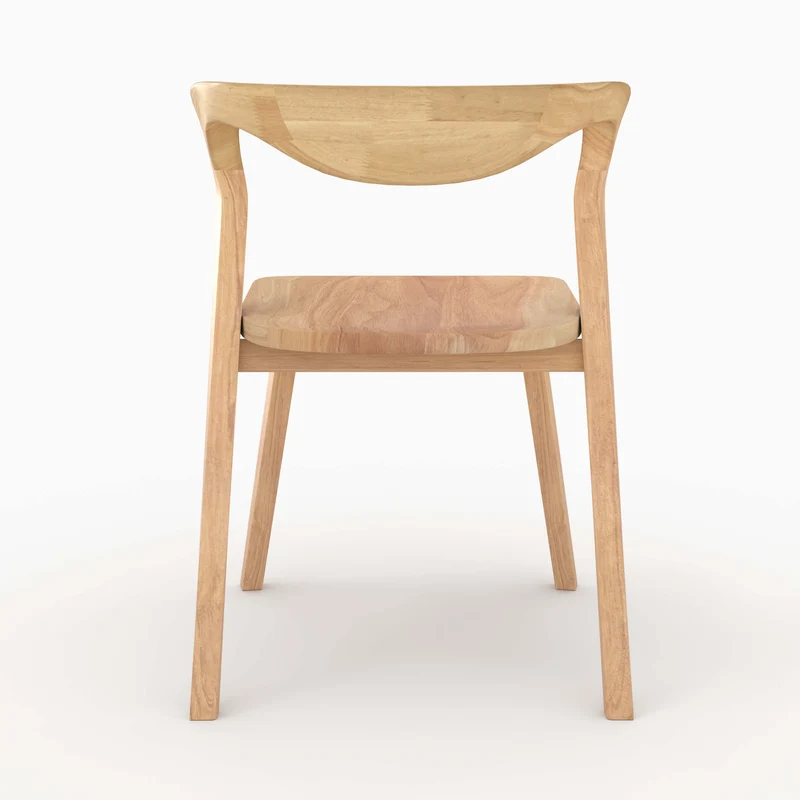 Chaise Vega en bois d'hévéa clair