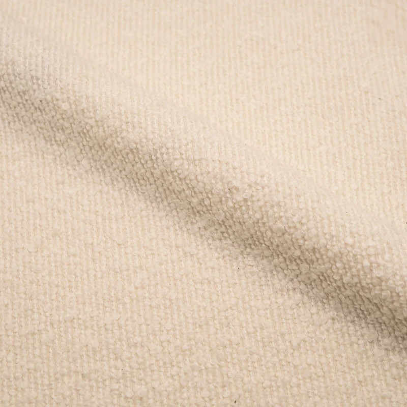 Chaise Swan en tissu bouclé beige (lot de 2)