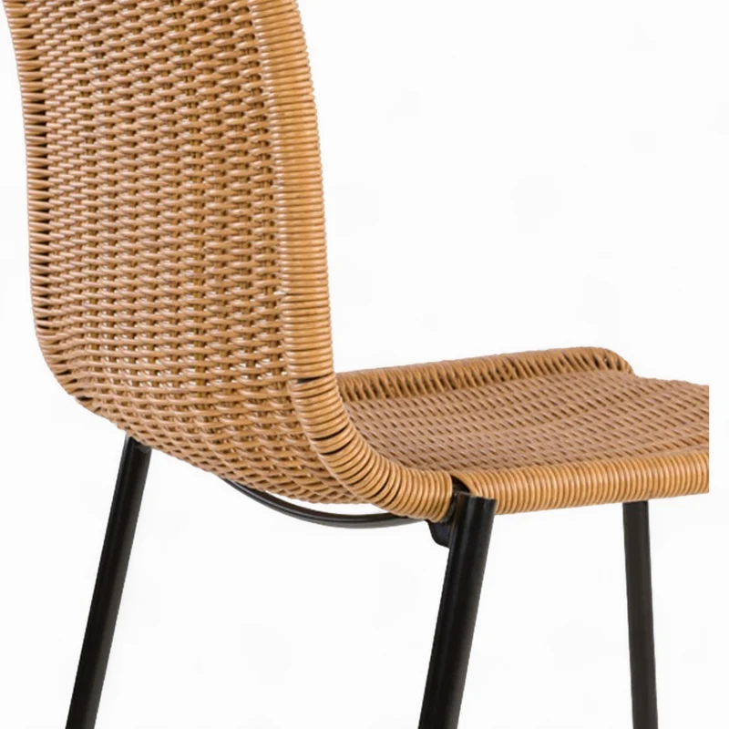 Chaise Sirivara en résine tressée naturelle (lot de 2)