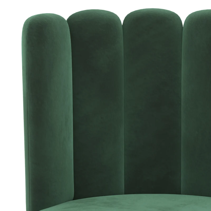 Chaise Rosy en velours vert (lot de 2)