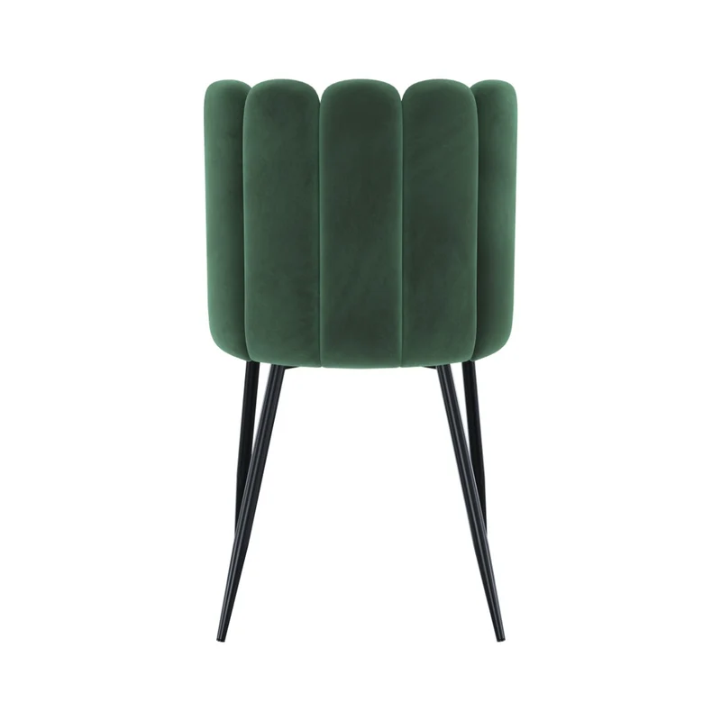 Chaise Rosy en velours vert (lot de 2)