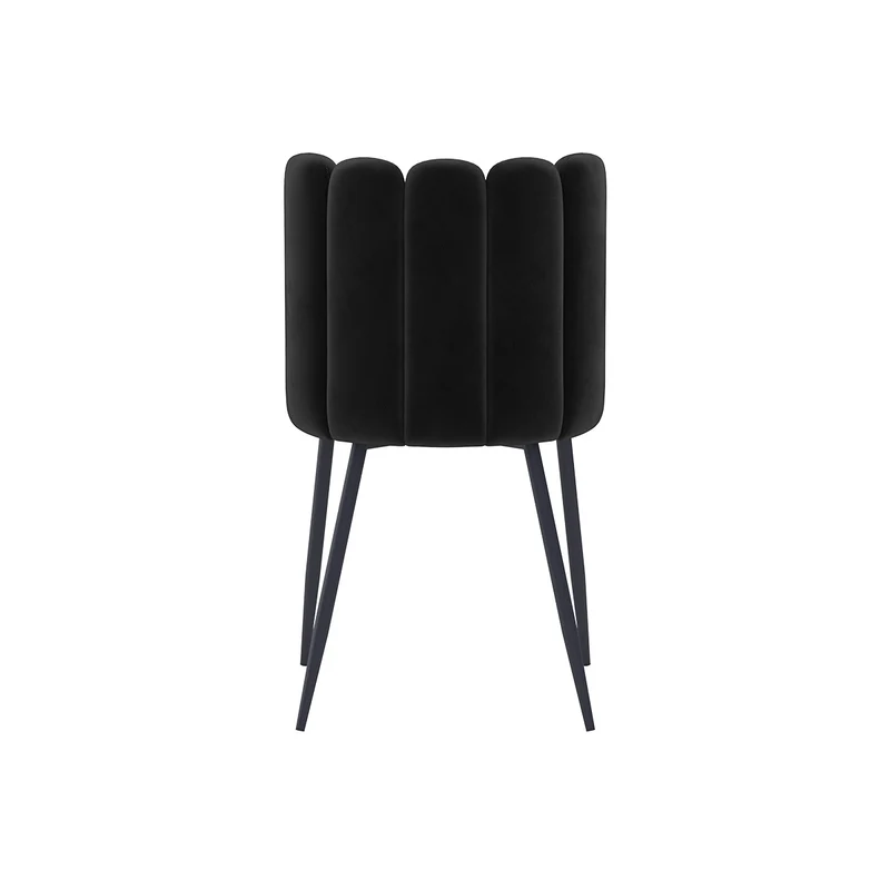 Chaise Rosy en velours noir (lot de 2)