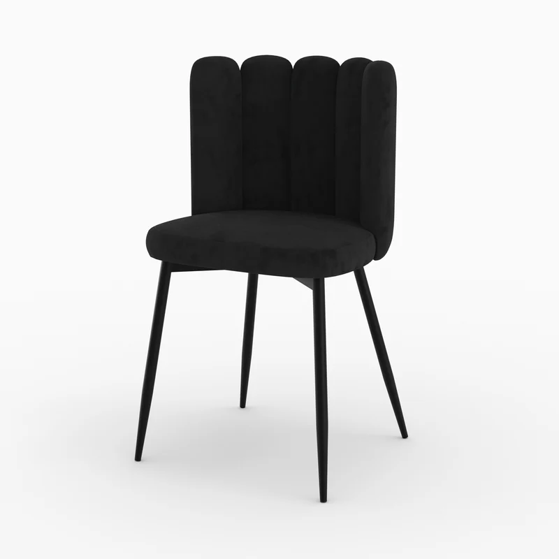 Chaise Rosy en velours noir