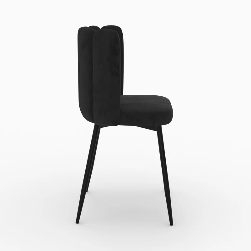 Chaise Rosy en velours noir