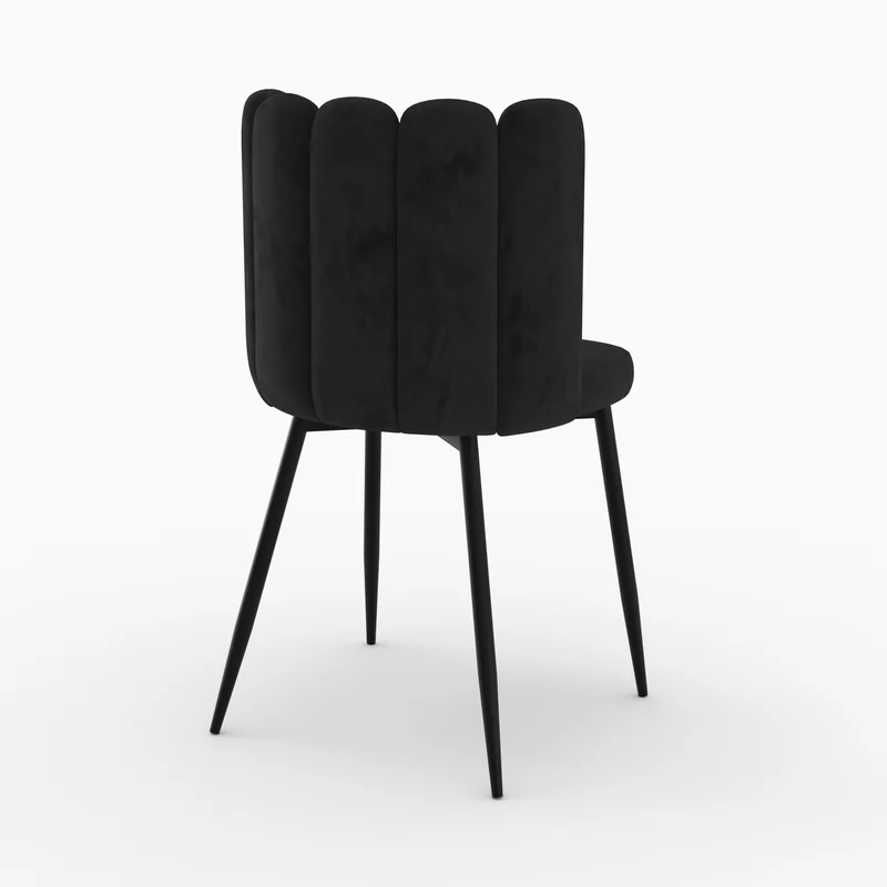 Chaise Rosy en velours noir