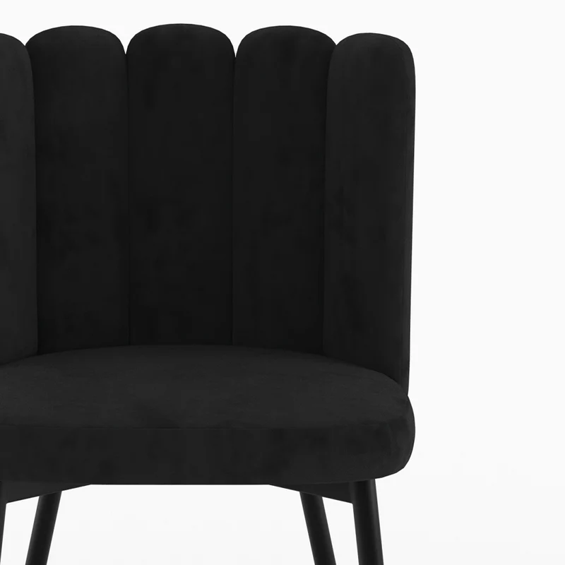 Chaise Rosy en velours noir