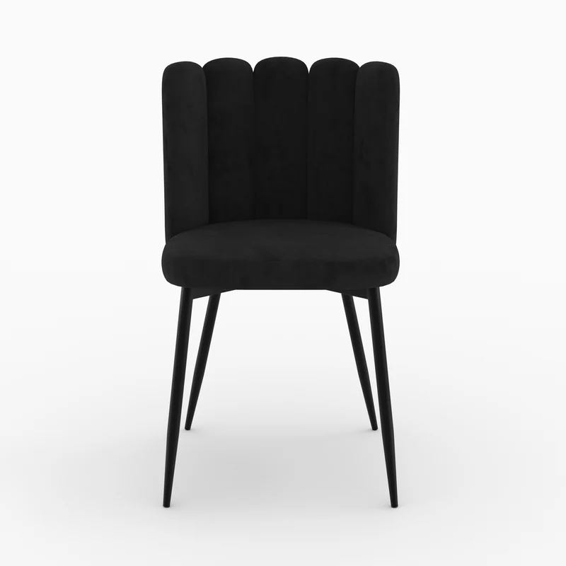Chaise Rosy en velours noir