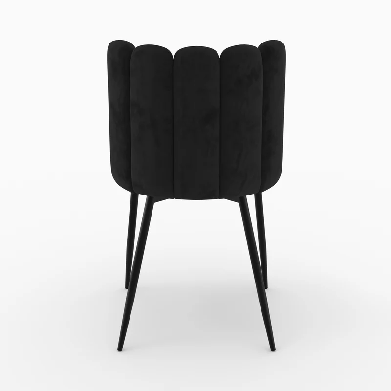 Chaise Rosy en velours noir