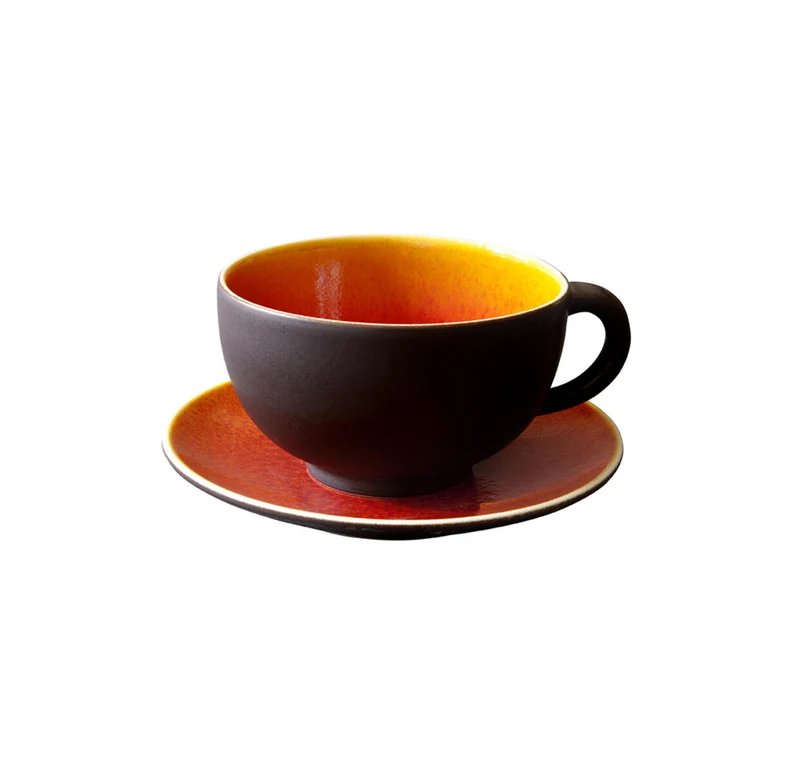 Tasse & sous-tasse L Tourron Orange