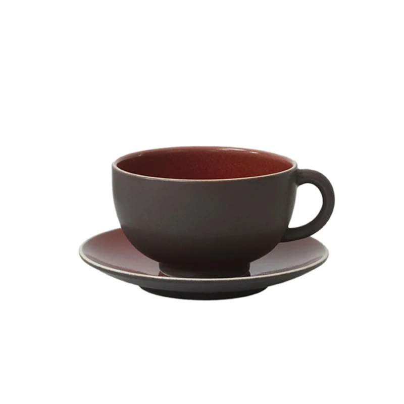 Tasse & sous-tasse L Tourron cerise