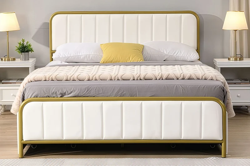 AUREX™ – LUXURY VELVET STORAGE PLATFORM BED – T2334