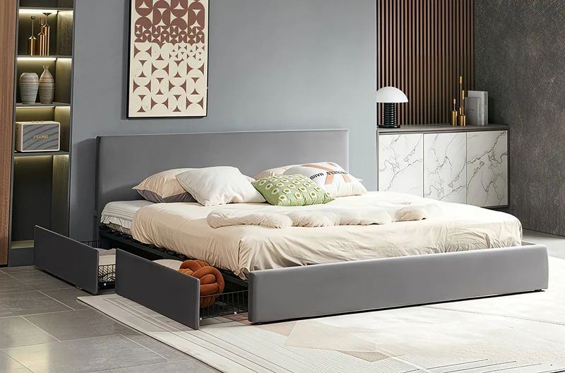 CALIX CORE™ – VELVET STORAGE PLATFORM BED – T2128