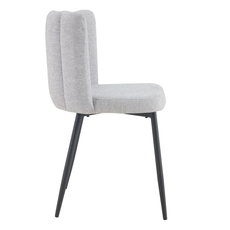 Chaise Rosy en tissu gris (lot de 2)