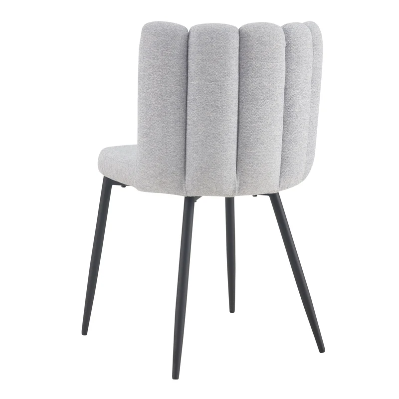 Chaise Rosy en tissu gris (lot de 2)
