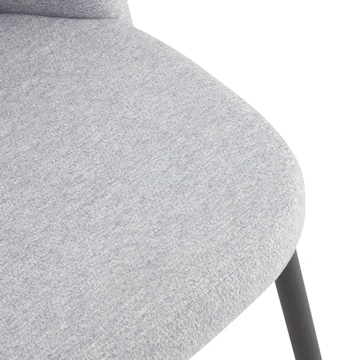 Chaise Rosy en tissu gris (lot de 2)