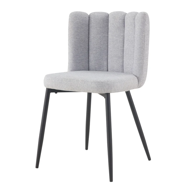Chaise Rosy en tissu gris (lot de 2)