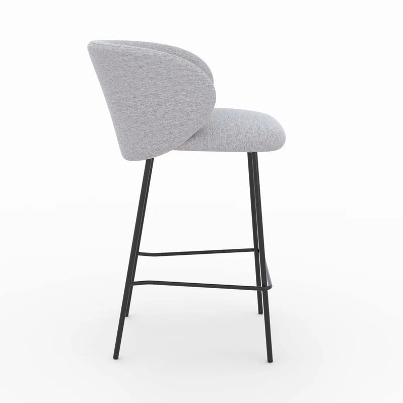 Chaise pour îlot central Victoria en tissu gris clair 67 cm (lot de 2)