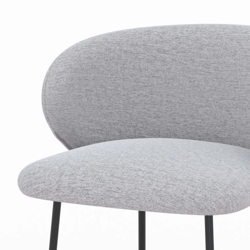 Chaise pour îlot central Victoria en tissu gris clair 67 cm (lot de 2)