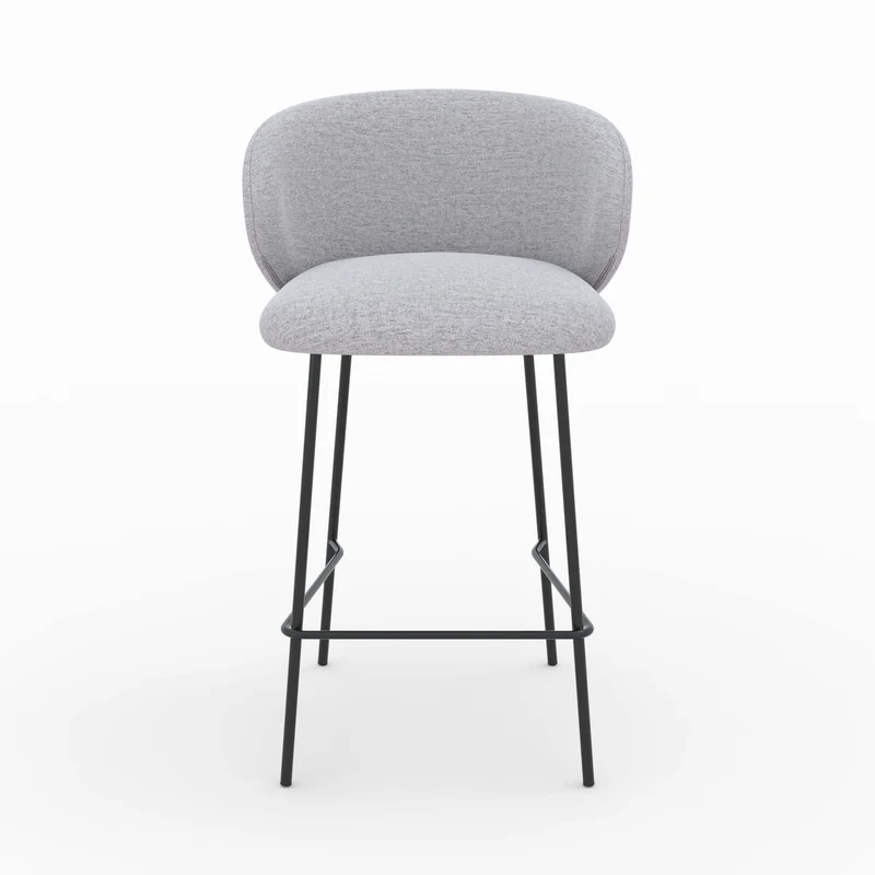 Chaise pour îlot central Victoria en tissu gris clair 67 cm (lot de 2)