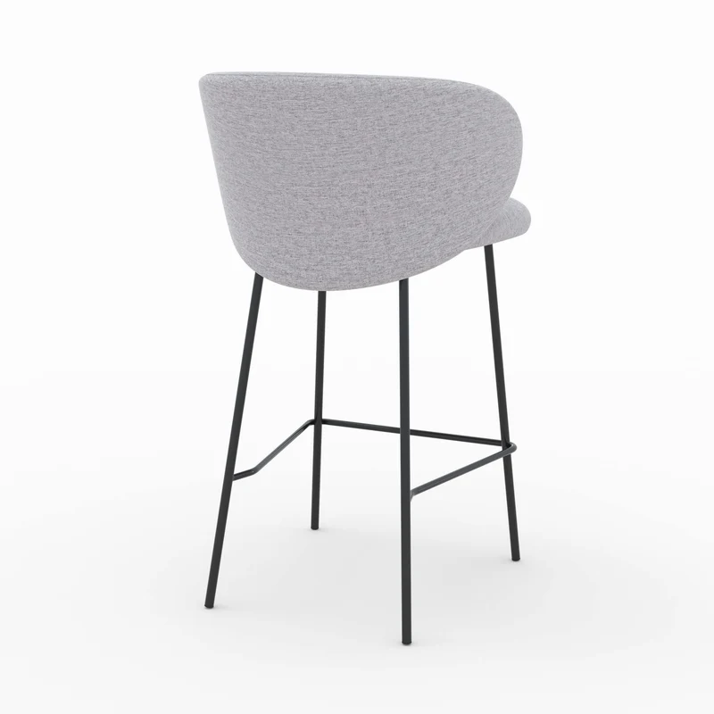 Chaise pour îlot central Victoria en tissu gris clair 67 cm (lot de 2)