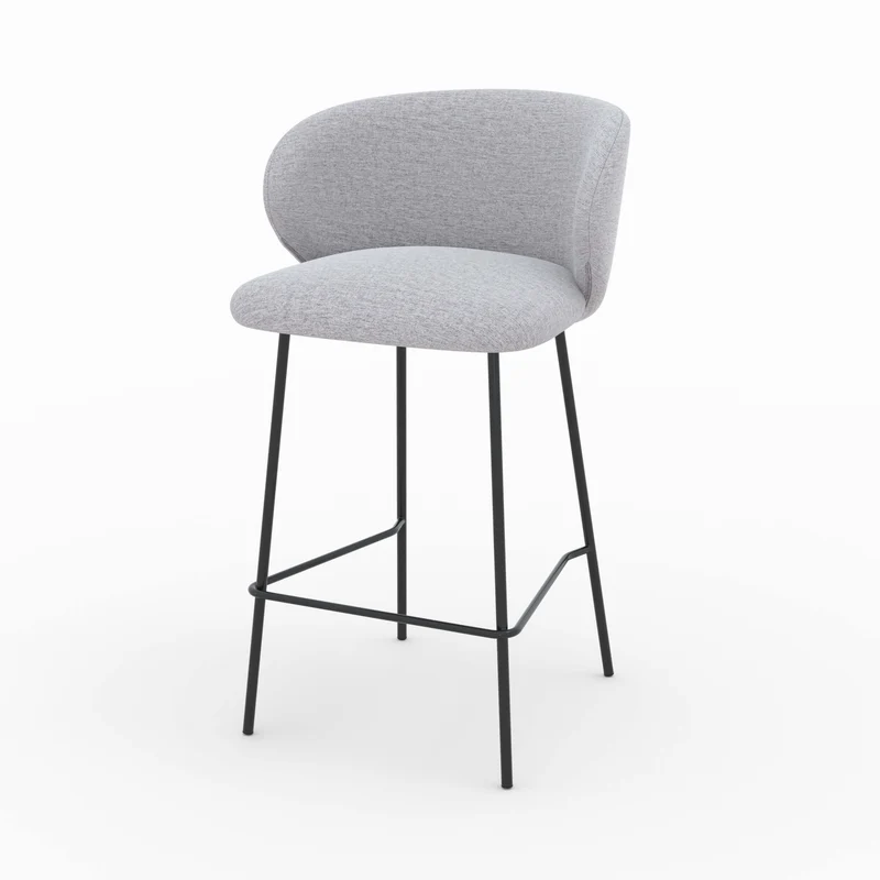 Chaise pour îlot central Victoria en tissu gris clair 67 cm (lot de 2)