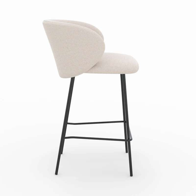 Chaise pour îlot central Victoria en tissu beige 67 cm (lot de 2)