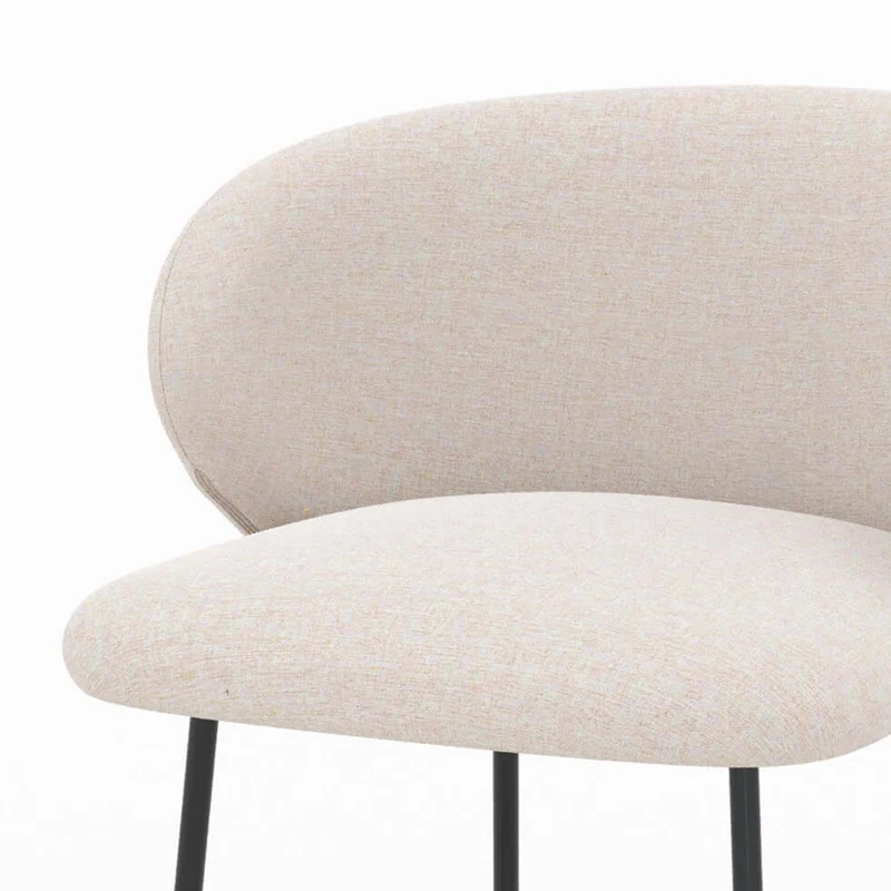 Chaise pour îlot central Victoria en tissu beige 67 cm (lot de 2)