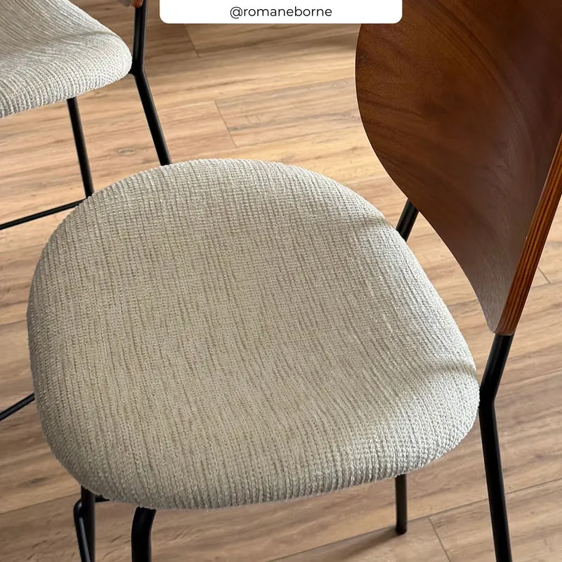Chaise pour îlot central Simone 65,5 cm en tissu beige (lot de 2)