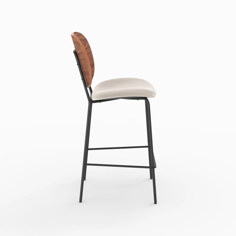 Chaise pour îlot central Simone 65,5 cm en tissu beige (lot de 2)