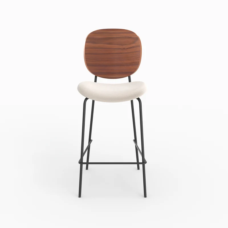 Chaise pour îlot central Simone 65,5 cm en tissu beige (lot de 2)