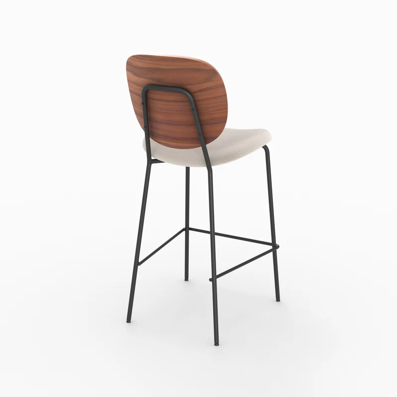 Chaise pour îlot central Simone 65,5 cm en tissu beige (lot de 2)
