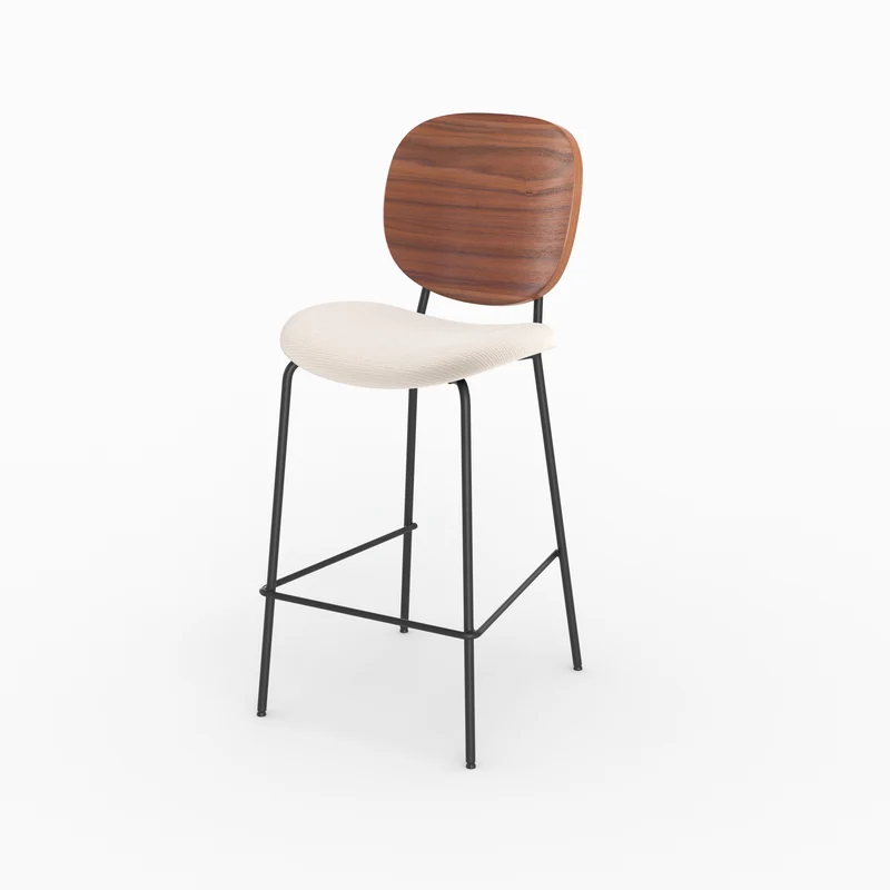 Chaise pour îlot central Simone 65,5 cm en tissu beige (lot de 2)