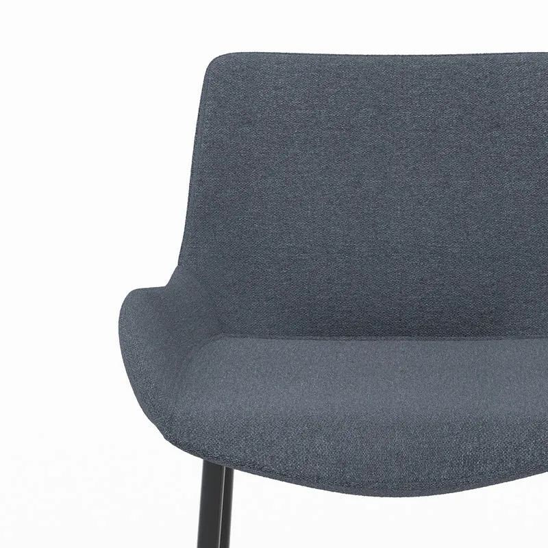 Chaise pour îlot central Pirata en tissu gris 65cm (lot de 2)