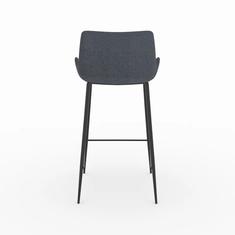 Chaise pour îlot central Pirata en tissu gris 65cm (lot de 2)