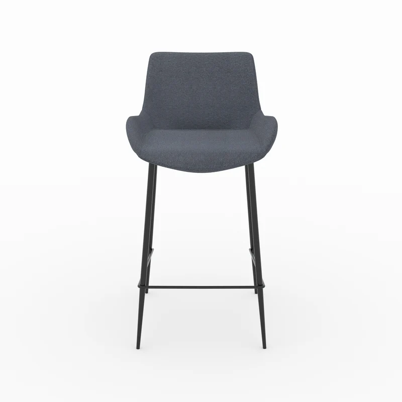 Chaise pour îlot central Pirata en tissu gris 65cm (lot de 2)