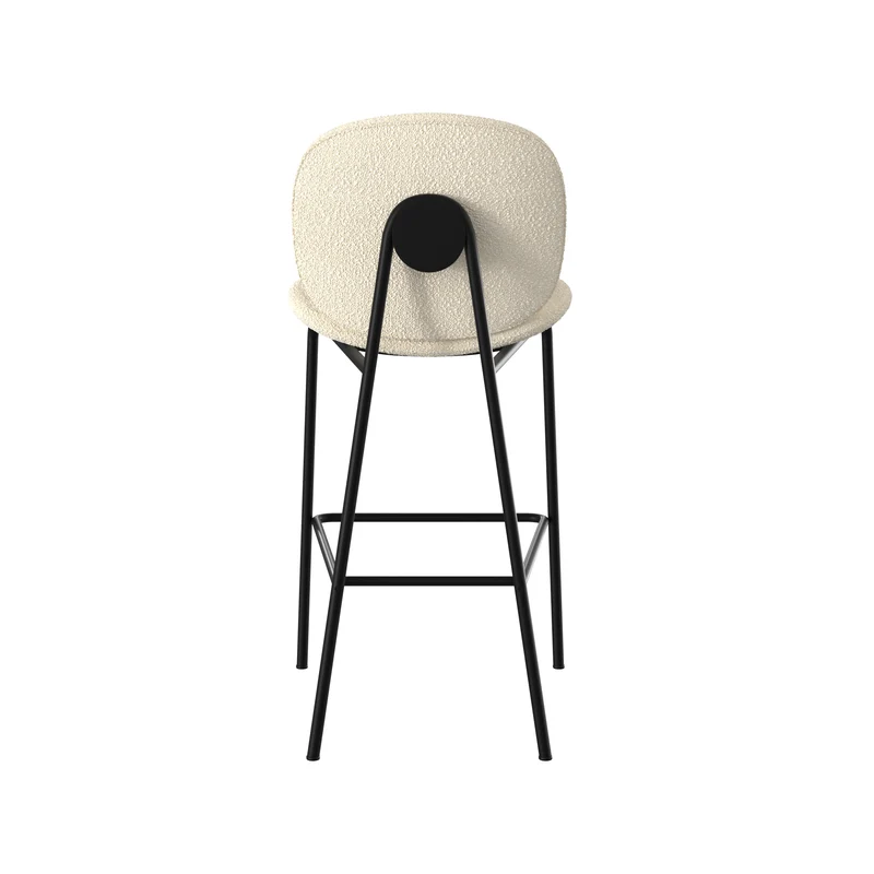 Chaise pour îlot central Iris en tissu bouclé beige 63,5 cm (lot de 2)
