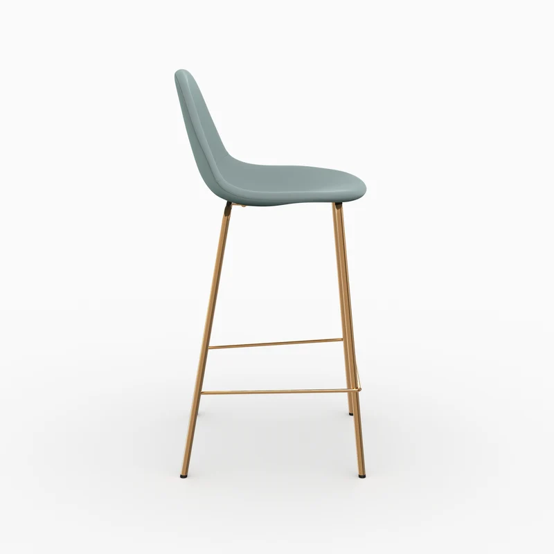 Chaise pour îlot central Henrik en cuir synthétique verte 65 cm (lot de 2)