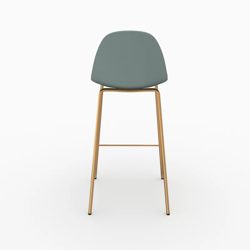 Chaise pour îlot central Henrik en cuir synthétique verte 65 cm (lot de 2)