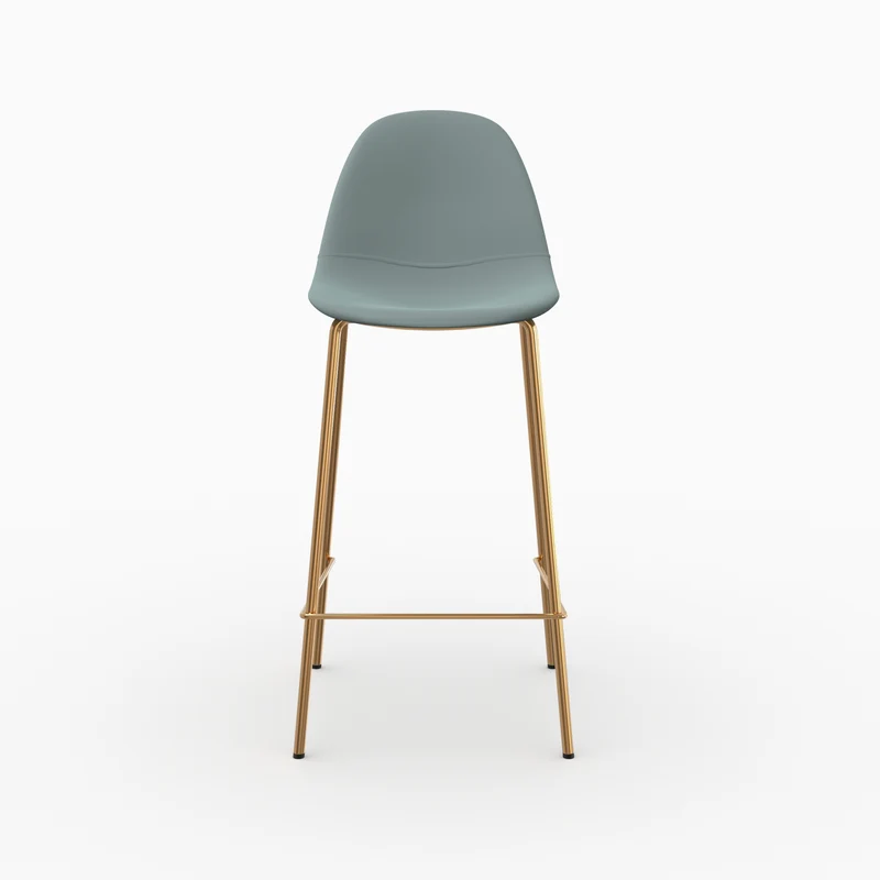 Chaise pour îlot central Henrik en cuir synthétique verte 65 cm (lot de 2)