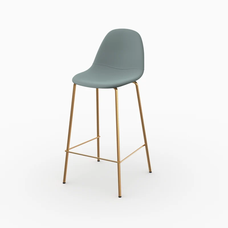 Chaise pour îlot central Henrik en cuir synthétique verte 65 cm (lot de 2)