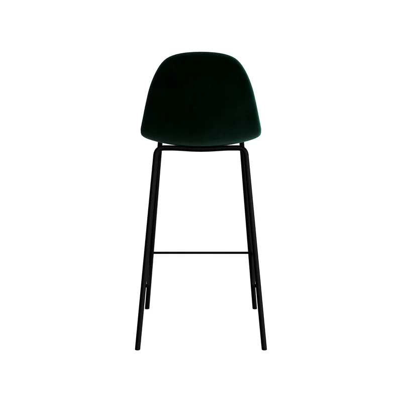 Chaise pour îlot central Henrik en velours vert foncé 65 cm (lot de 2)