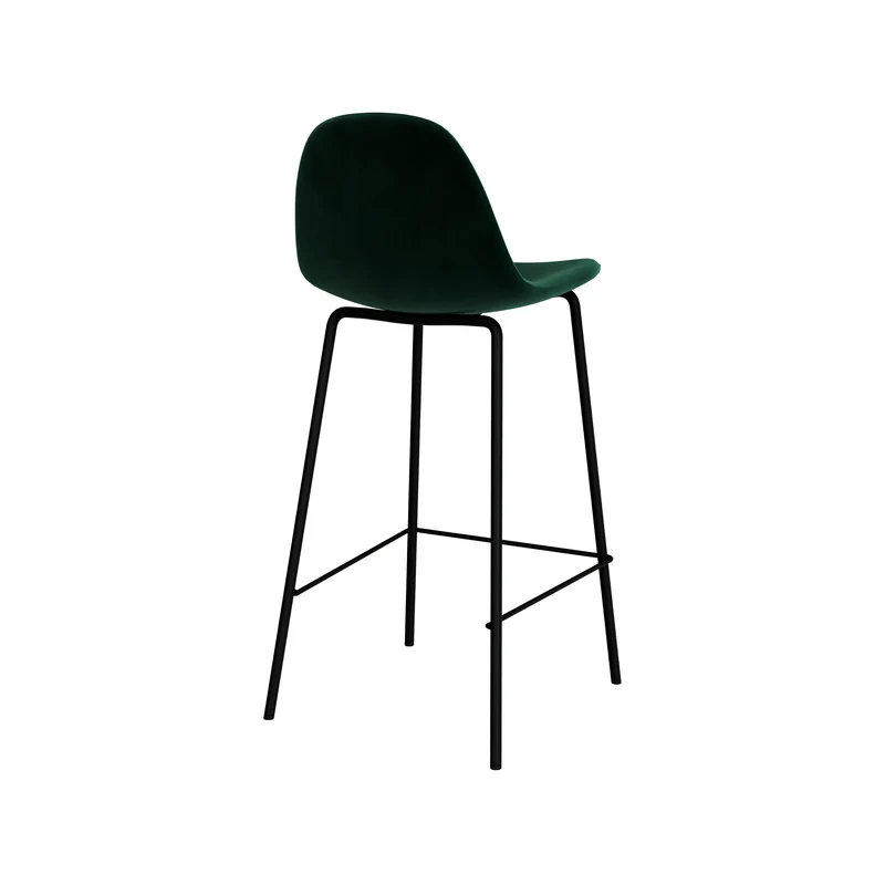 Chaise pour îlot central Henrik en velours vert foncé 65 cm (lot de 2)