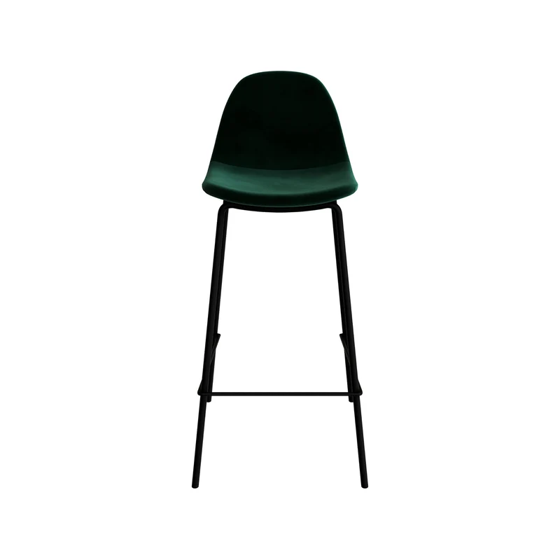 Chaise pour îlot central Henrik en velours vert foncé 65 cm (lot de 2)